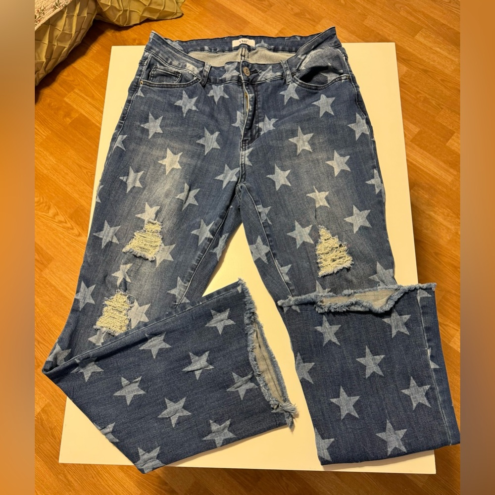 YMI Distressed Bellbottoms